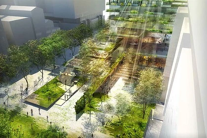Parkland space within the development aims to provide an urban refuge (Image: Central Park)