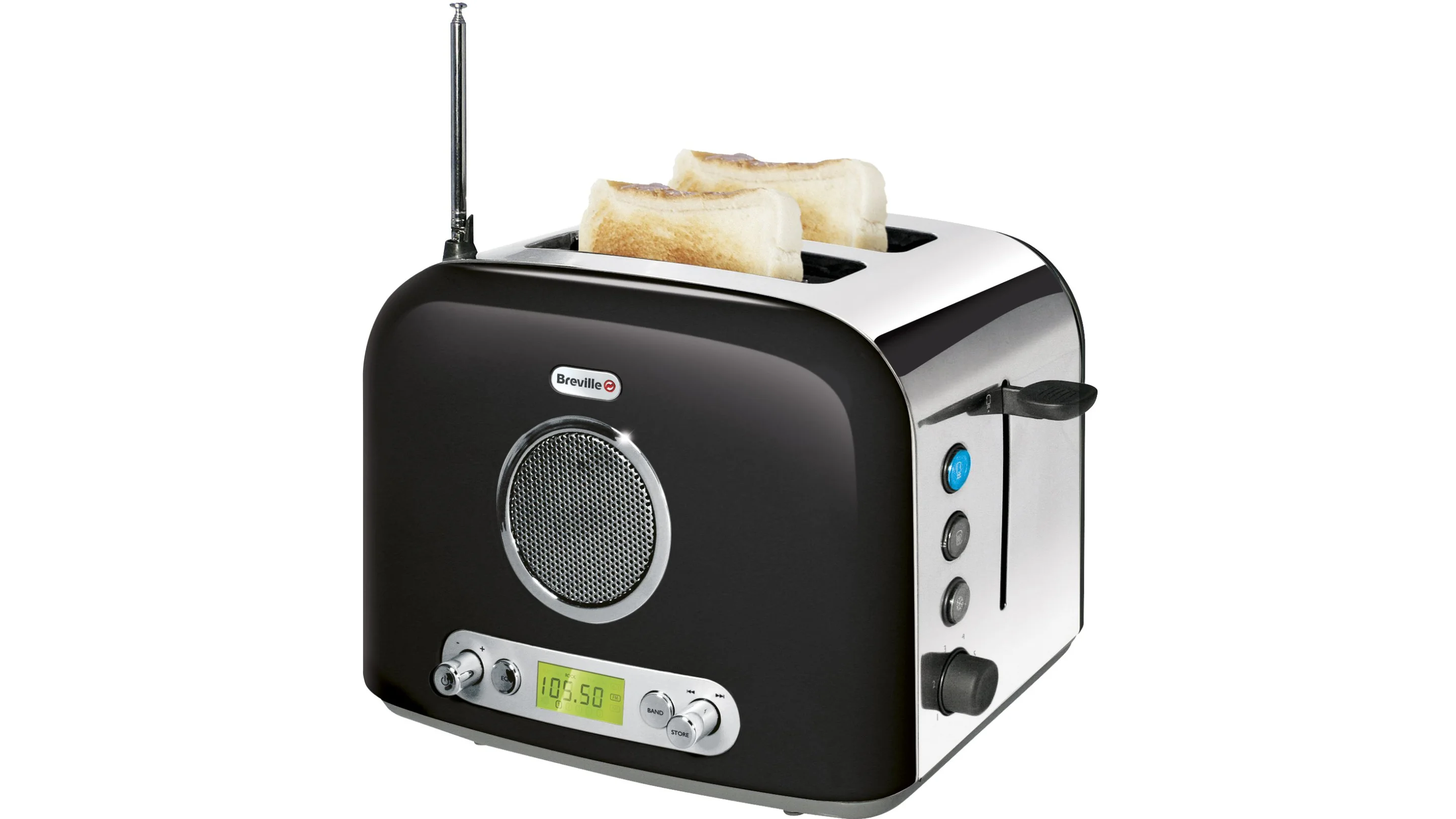 UK kitchen appliance manufacturer Breville has taken two kitchen favorites and merged them into one device, the Radio Toaster