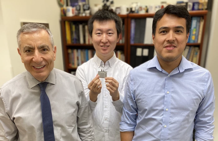 Study authors James Tour, Weiyin Chen and Rodrigo Salvatierra have developed a promising approach to next-generation battery technology