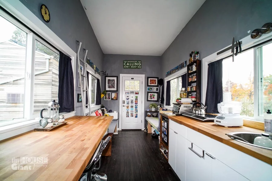 A view of the Matchbox back towards the front door (Photo: Tiny House Giant Journey)