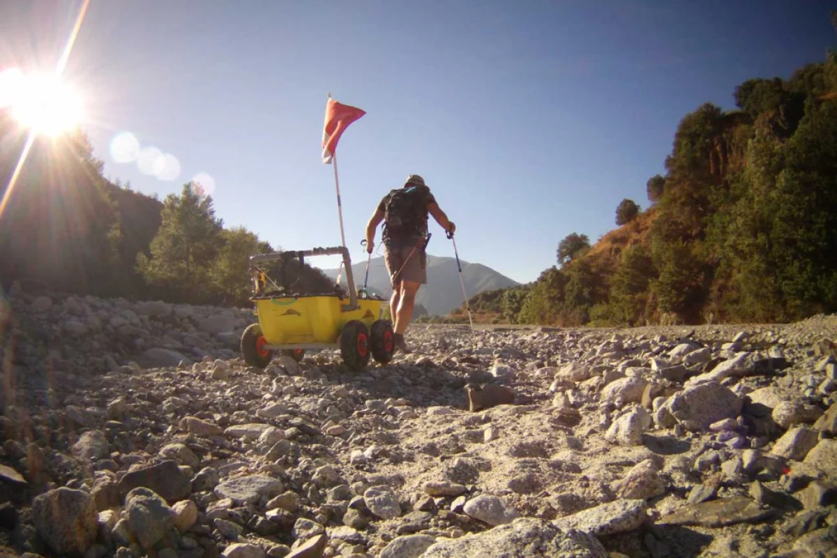 Ready for hauling gear by foot, ski, bike or swim fin