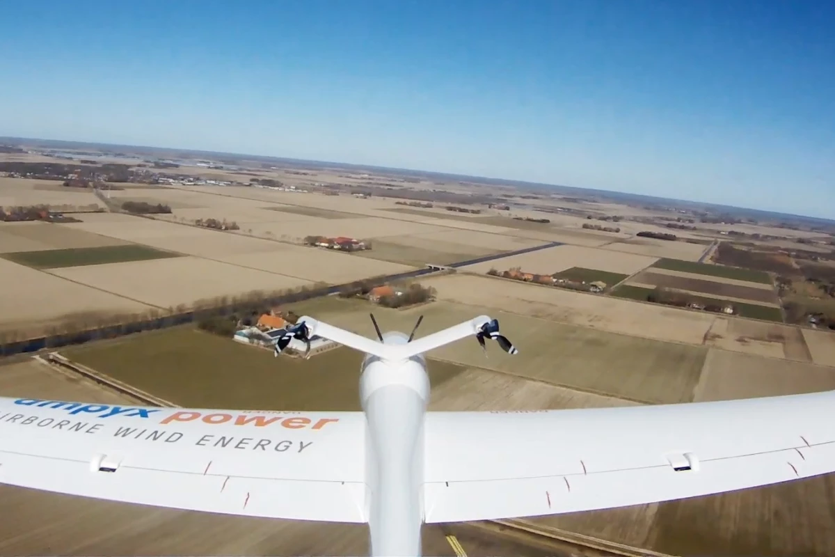 Prototype Ampyx Power drone in flight