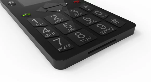 A close view of the Micro-Phone's keypad