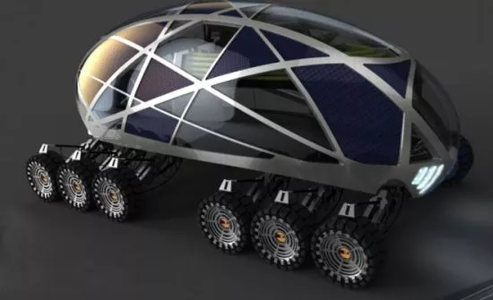 The Nomad is a concept for a futuristic cross-country RV and biosphere designed to cope with a world ravaged by global warming