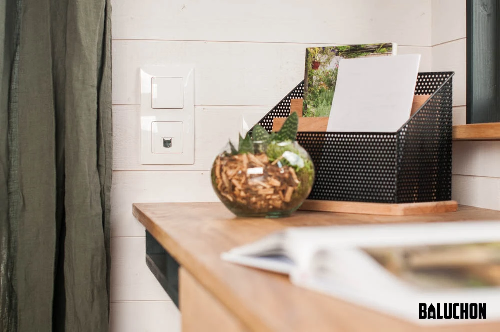 Interior detail of the Intrépide tiny home