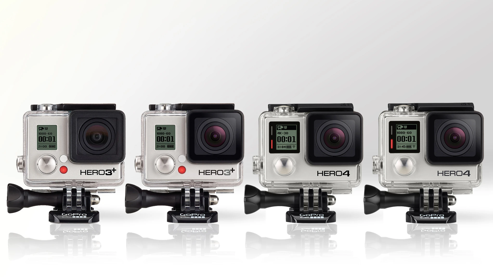 Gizmag compares the specifications and features of the GoPro Hero3+ and Hero4 actioncams