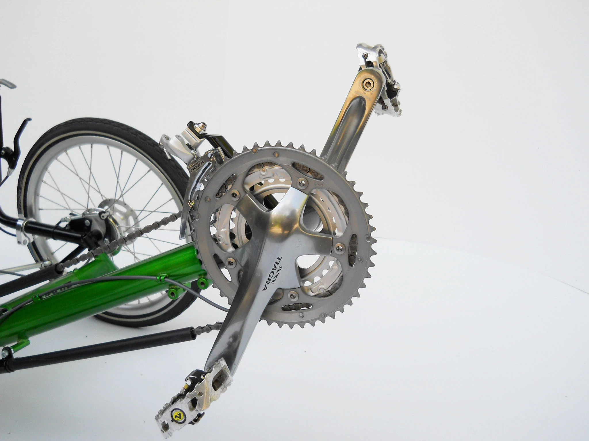 Evolve Trikes is still experimenting with different components for its folding recumbent trike