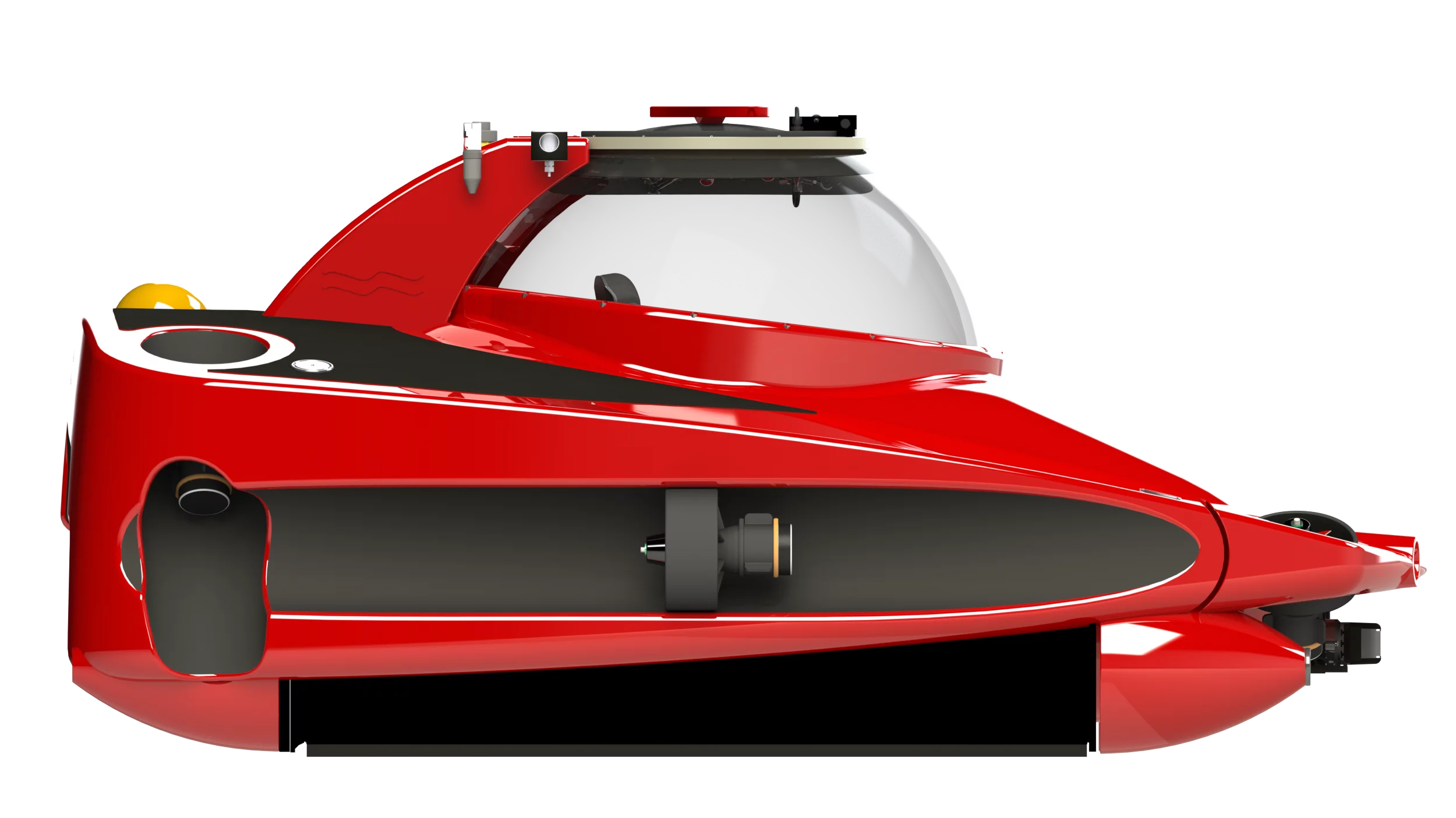 The HP Sport Sub 2 with standard fit out is good for 3 knots on the surface, or 2 knots under the waves