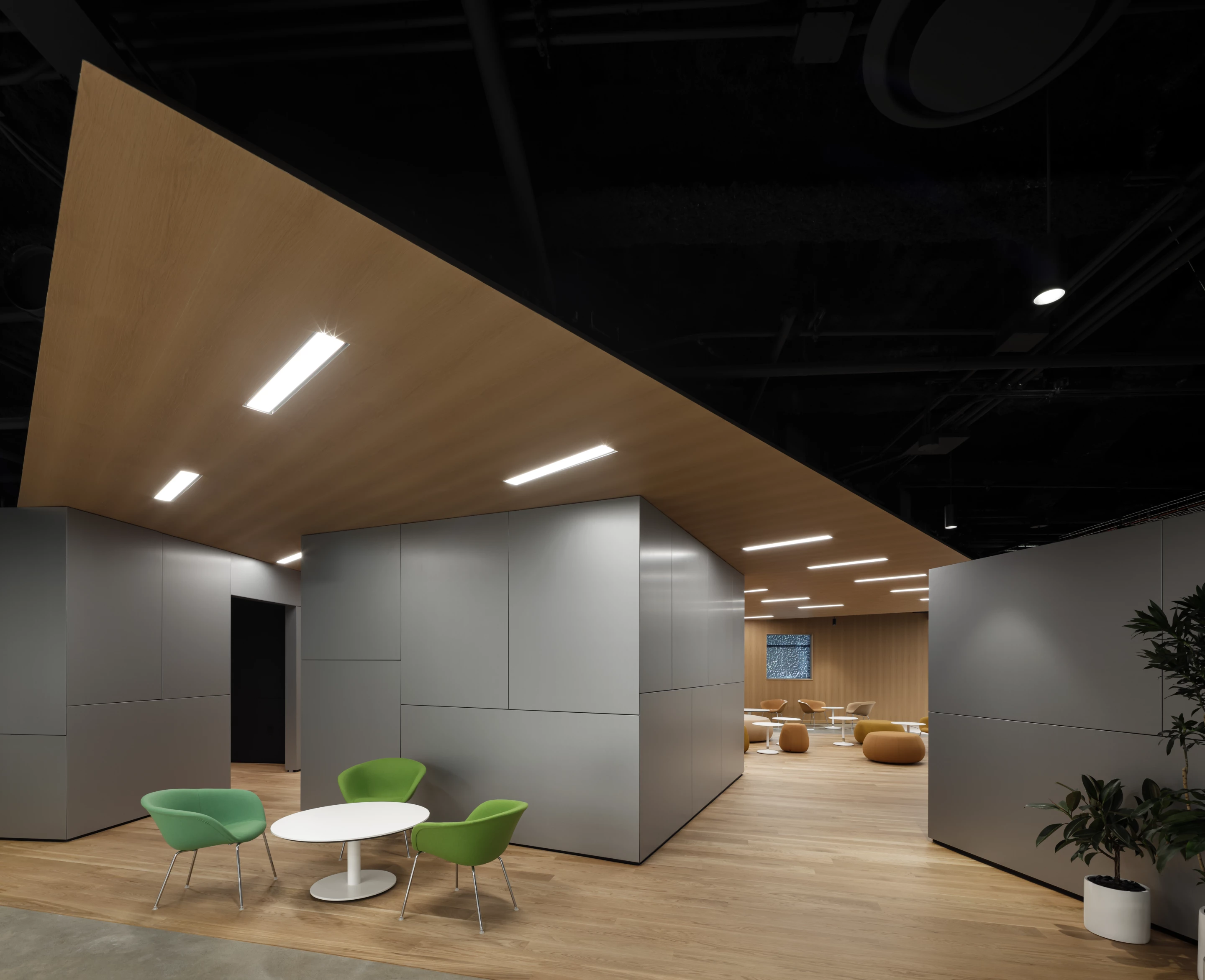 The Deloitte Summit's overall design is intended to reduce the number of structural columns and offer flexible office space inside