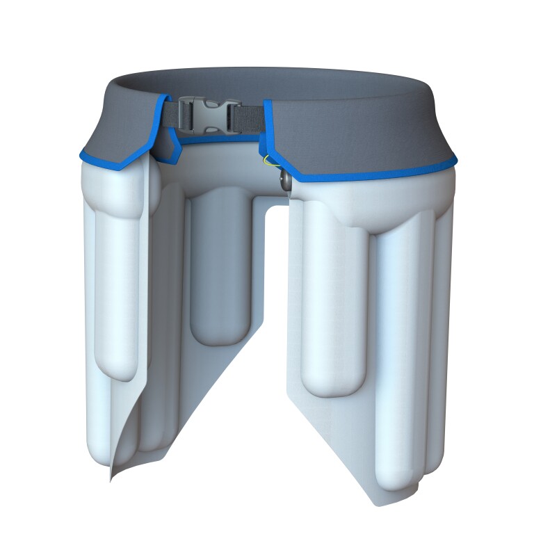 Wearable airbag designed to protect seniors when they fall