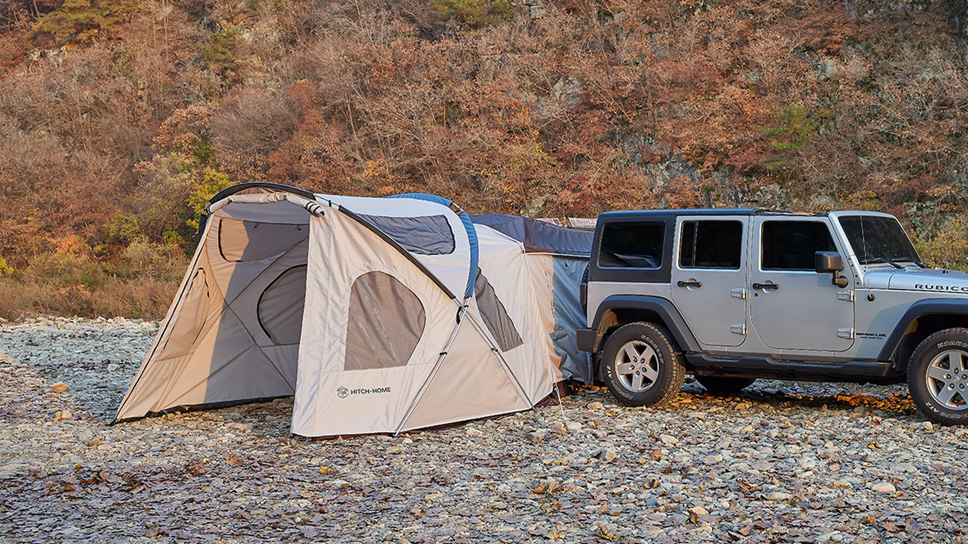 For all-season camping, Urang offers this tent-inside-a-tent setup, adding an outer shelter that improves warmth and protection for colder, rougher weather