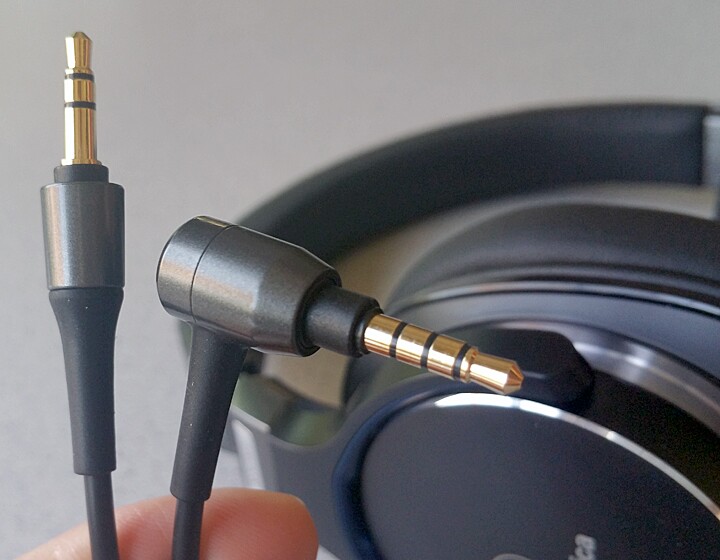 The headphones come with a choice of headphone tips