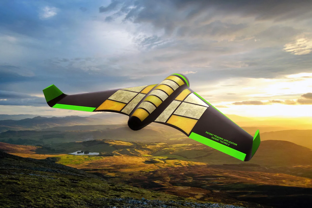 Rendering of the Pouncer disaster-aid delivery drone