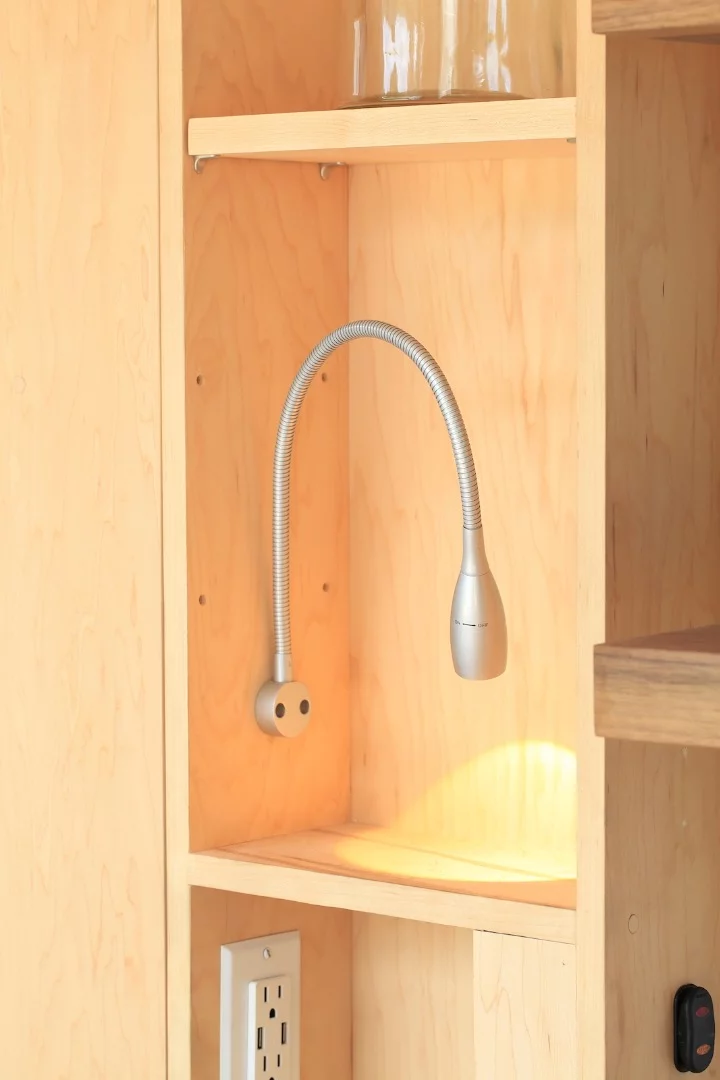 Despite its relatively small size, the Sturgis includes storage space