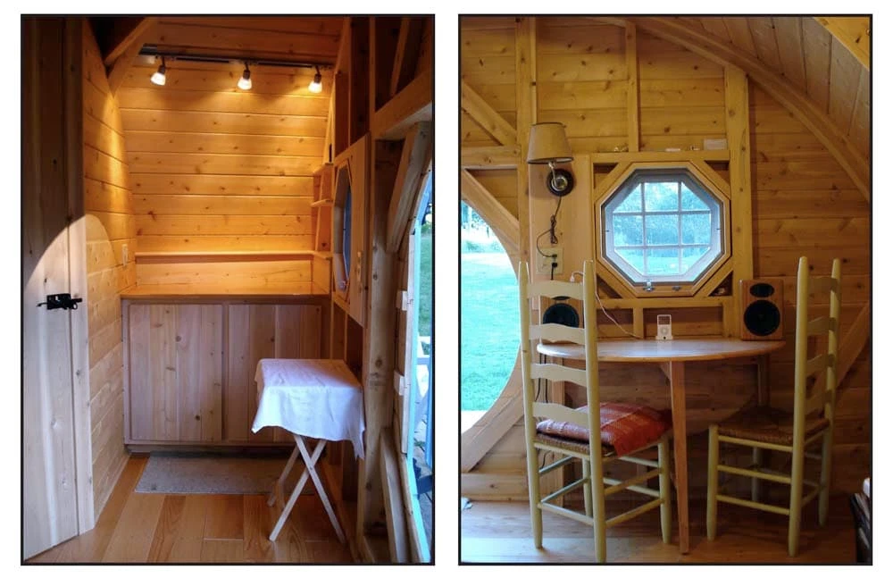 Inside a Wooden Wonders hobbit hole
