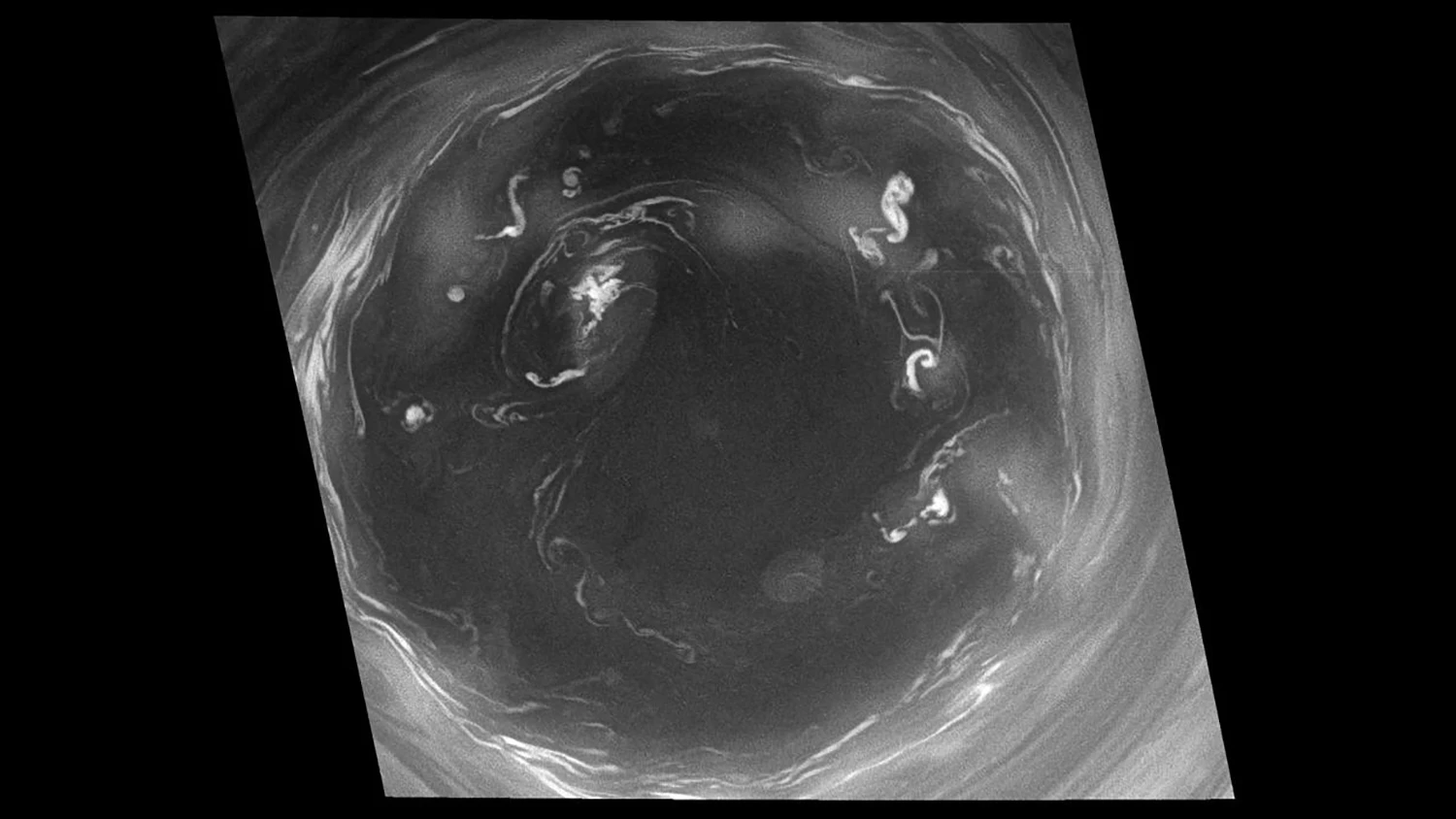 Composite image of Saturn's south polar vortex