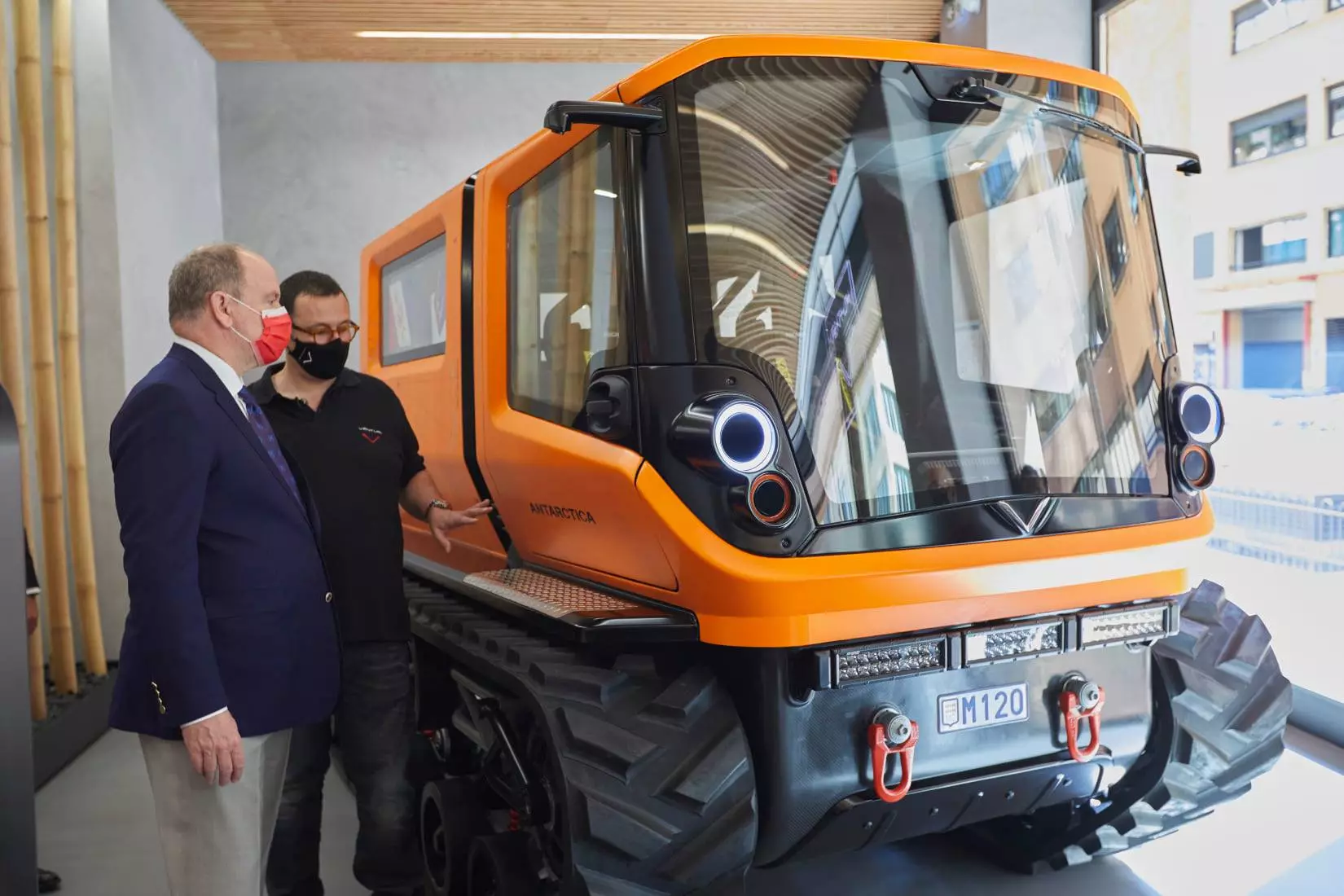 Venturi gave Prince Albert a sneak preview of the Antarctica V3 ahead of its public reveal