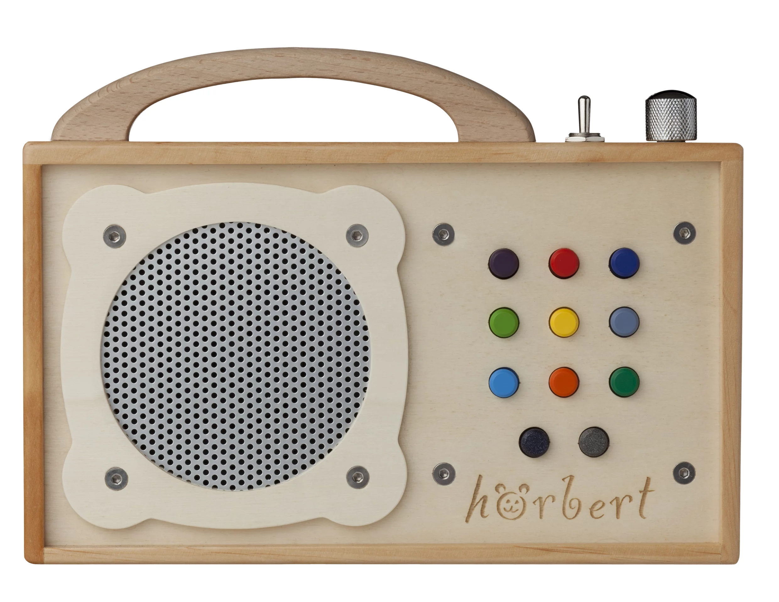 With the stylish wooden chassis, the designers are clearly going for the design-conscious audiophile kiddie market