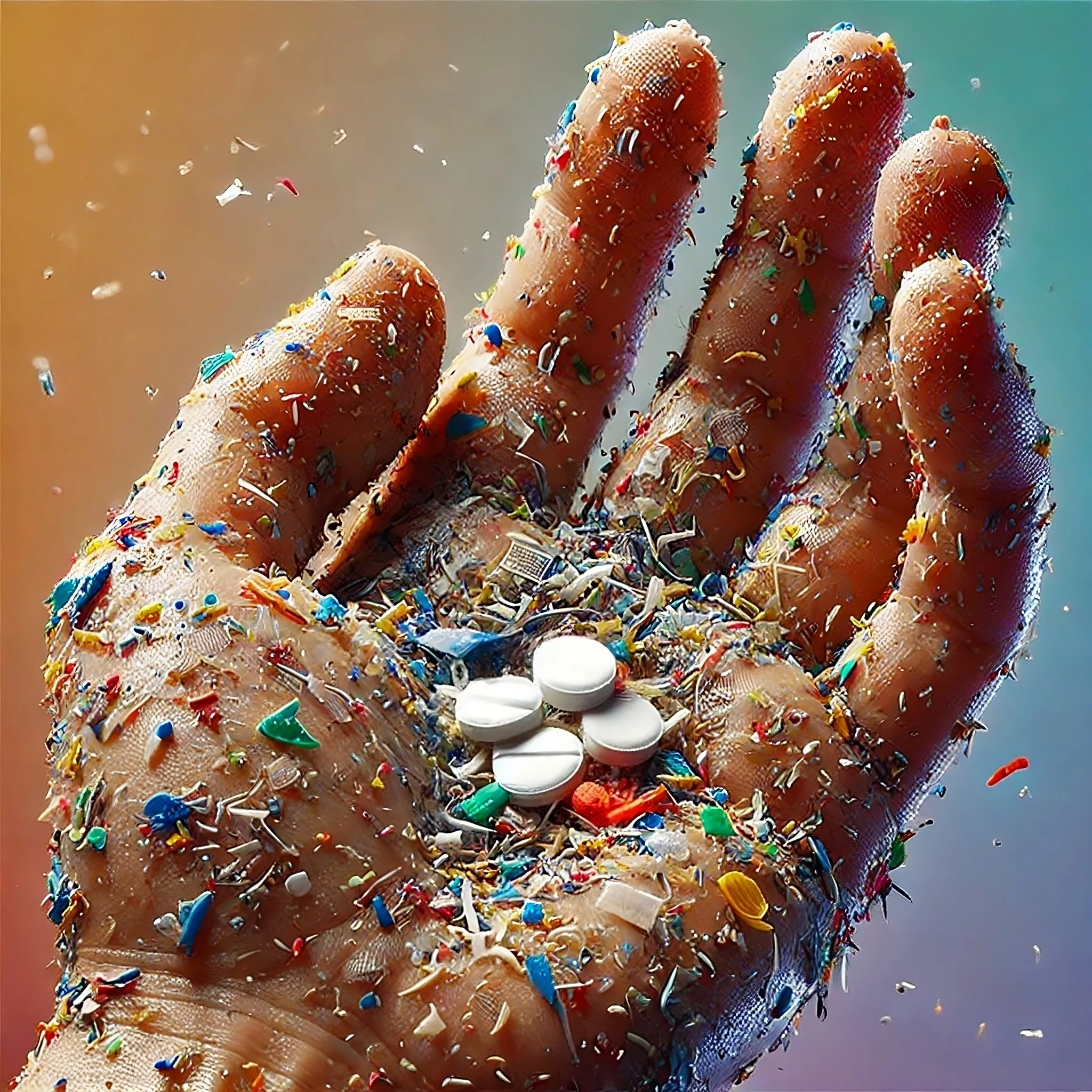 A handful of antibiotics and plastics, not at all what the doctor ordered, in this rendering