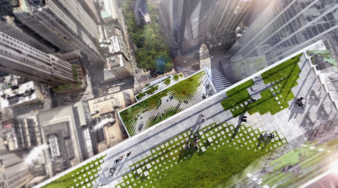 Its novel stacking form will create 3,530 sq m (38,000 sq ft) of outdoor terraces