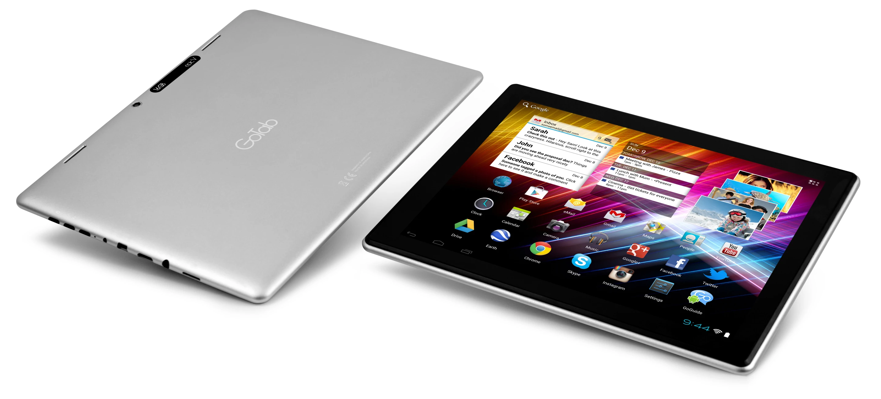 There's a 2-megapixel camera at the rear and a VGA webcam to the front