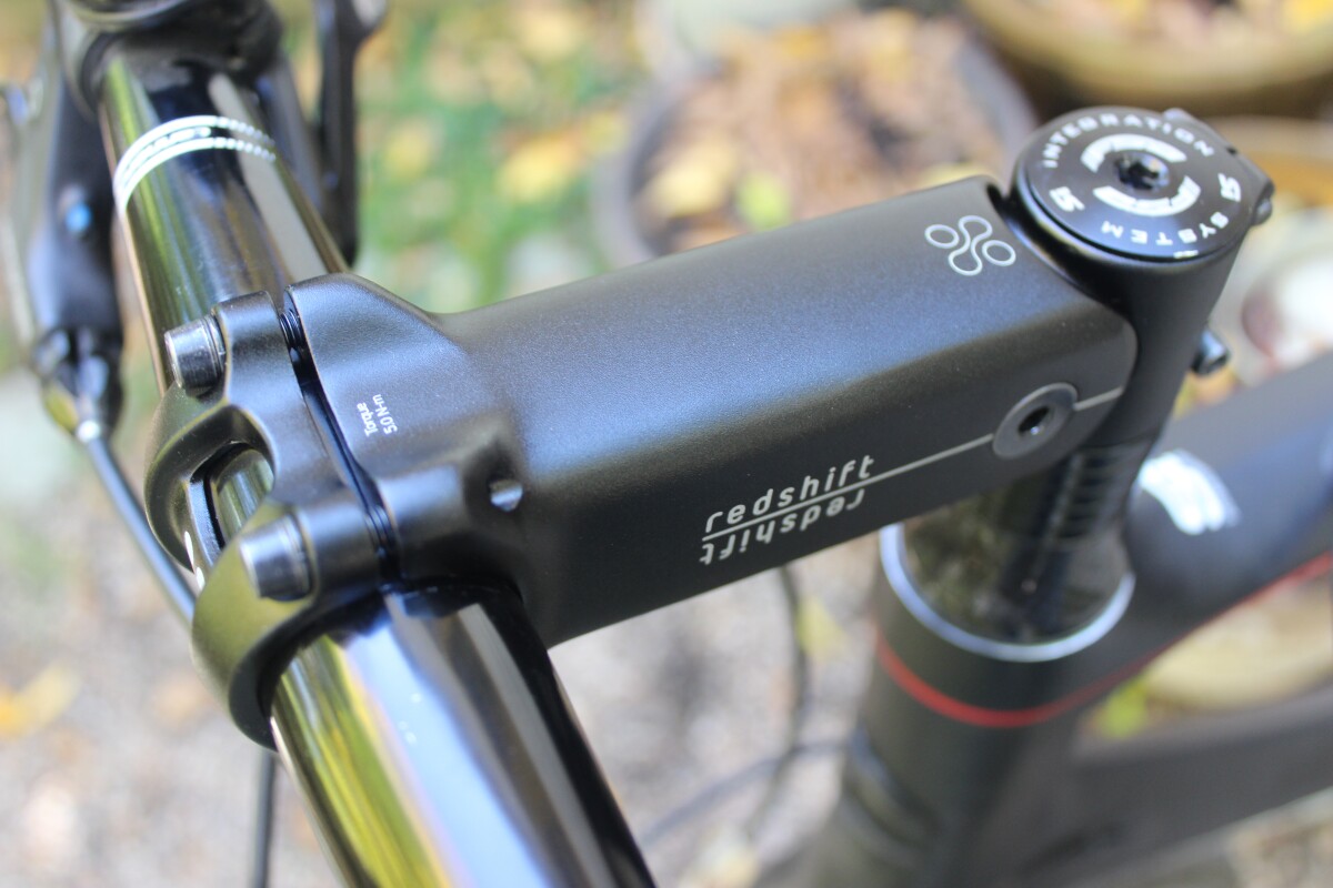 The ShockStop is pretty much like a normal stem in appearance, with the exception that it has a sealed pivot point where it meets the steerer