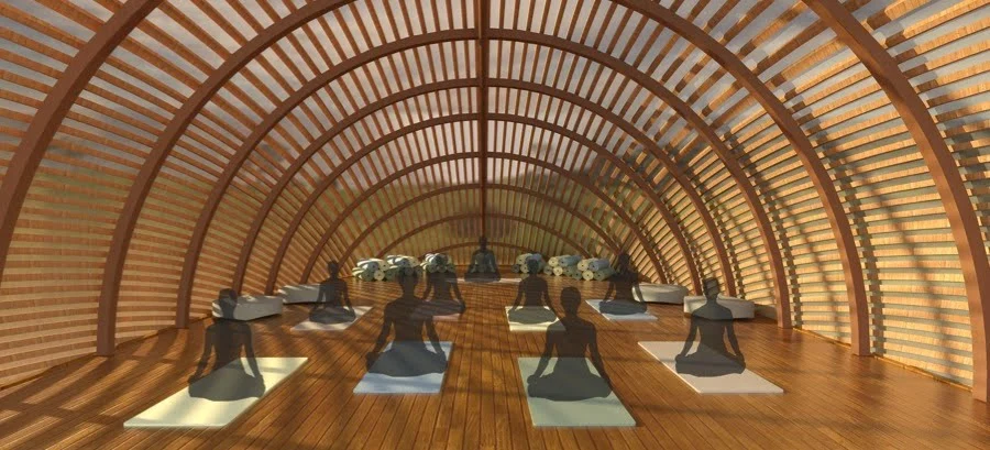 It can be used as a yoga studio too