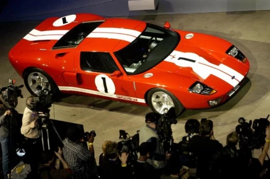 The Ford GT was produced in 2005 and 2006. This picture is from the original announcement of the car.