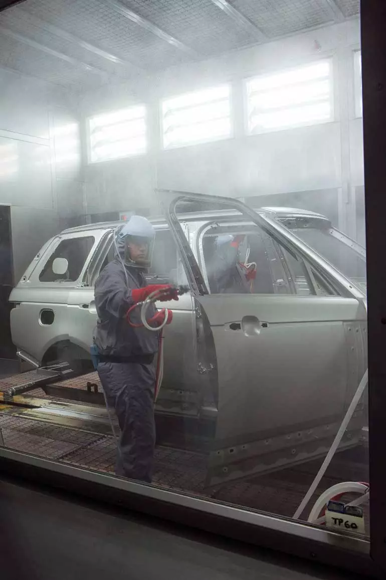 2013 Range Rover in the paint shop