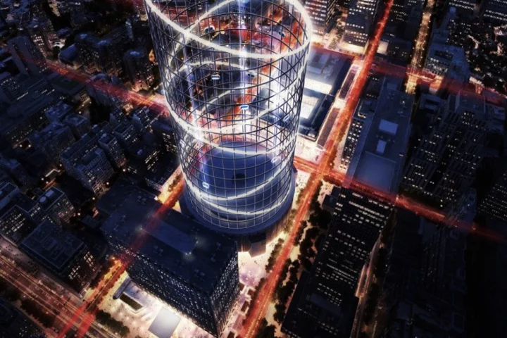 Described as the tallest and fastest ride of its kind in the world by AE Superlab, Halo would rise to a height of 1,200 ft (360 m)