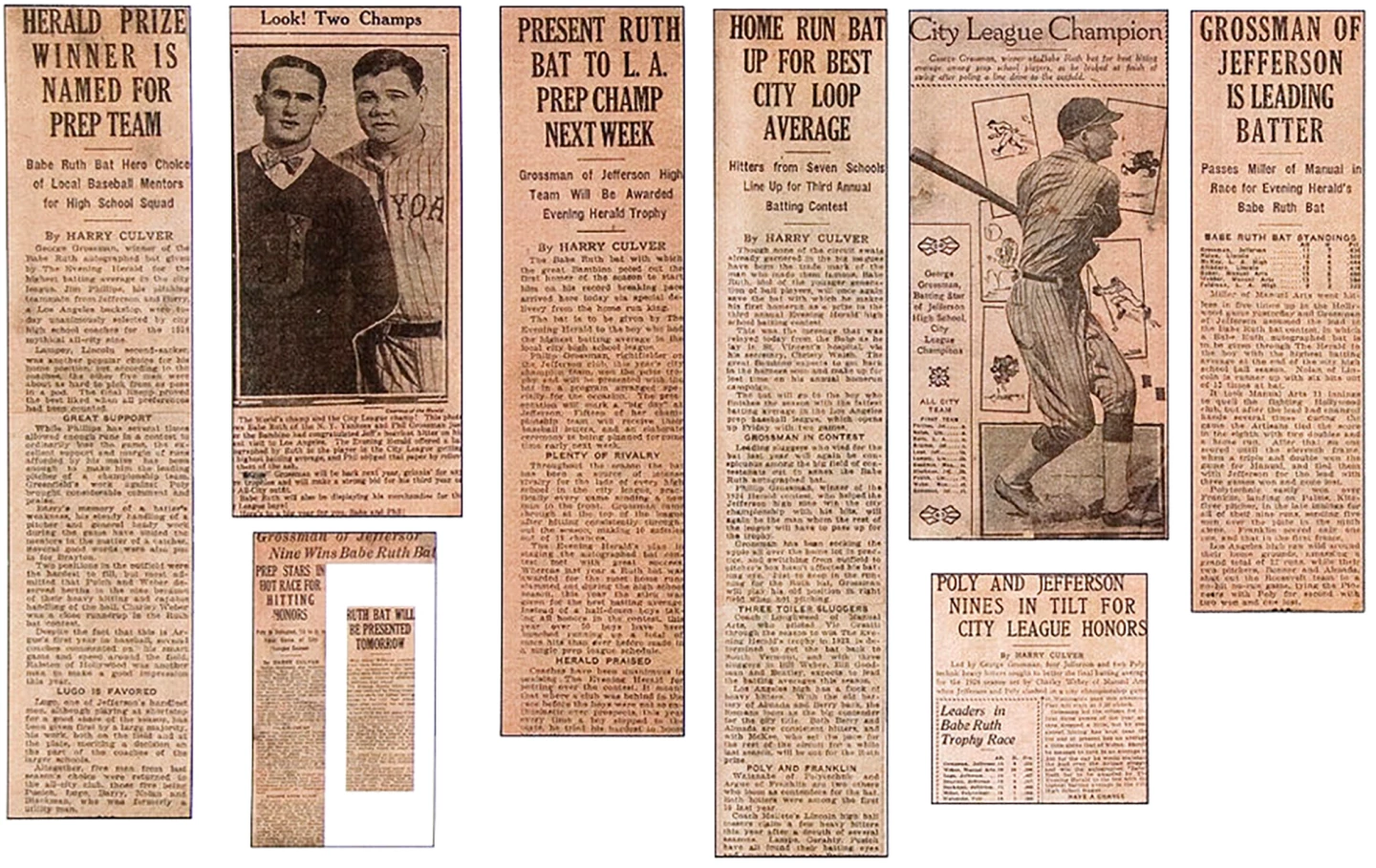 Some credit for Babe Ruth's global renown must go to his agent, the legendary Christy Walsh. Walsh was trained as a lawyer, but began his career with the Los Angeles Herald as a reporter and cartoonist, going on to become the first baseball sports agent. Walsh used the relationship with the Los Angeles Herald to generate much interest in the contest and in his charge, Babe Ruth.