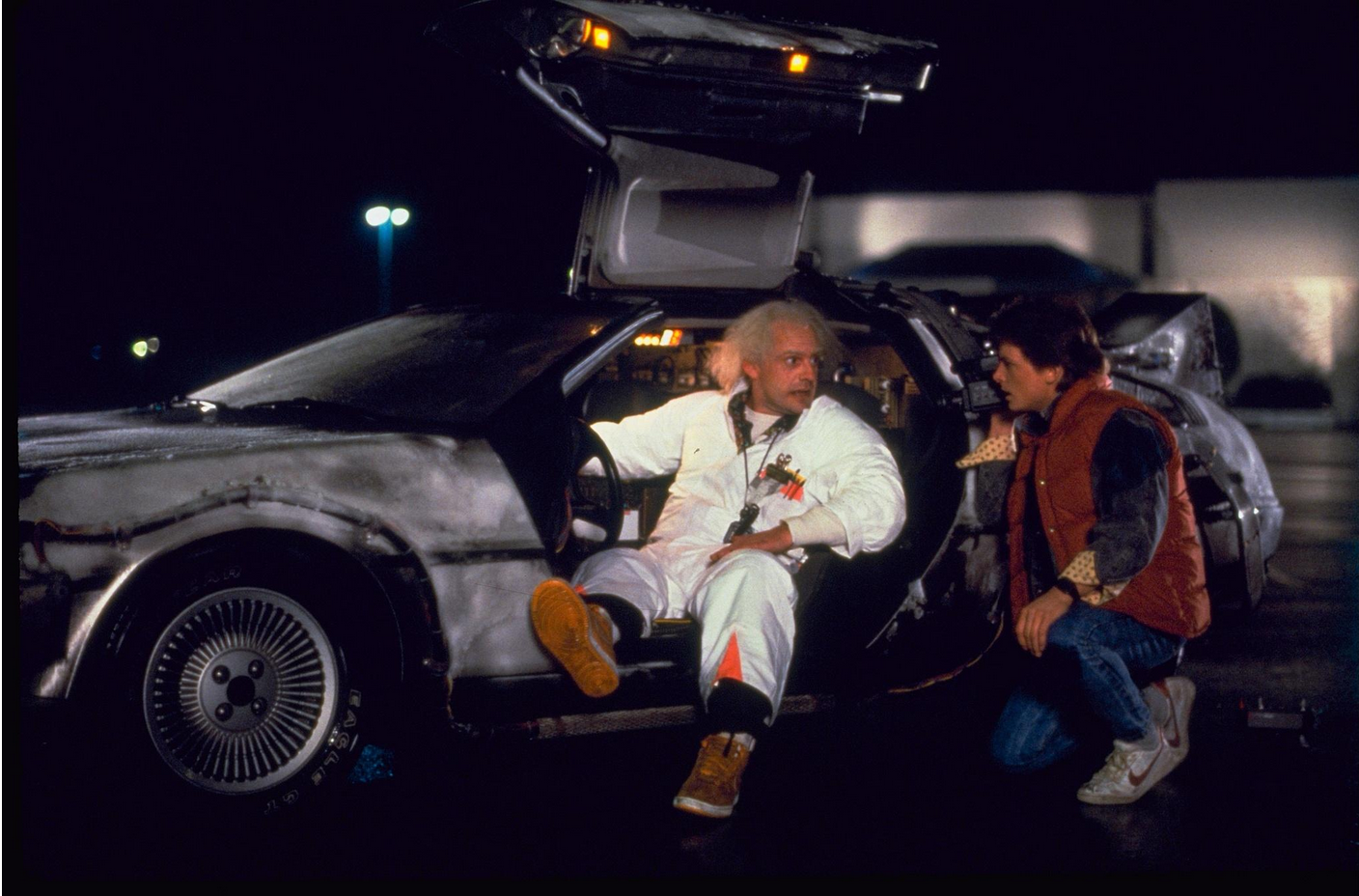 The DeLorean DMS-12-based Time Machine built by Dr. Emmett L. Brown (played by Christopher Lloyd) and driven by Marty McFly (played by Michael J. Fox) in "Back to the Future III" sold for US$541,000 in December, 2011 at a "Profiles In History" auction