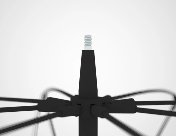 The threaded top of the oombrella lets you attach a GoPro or other device