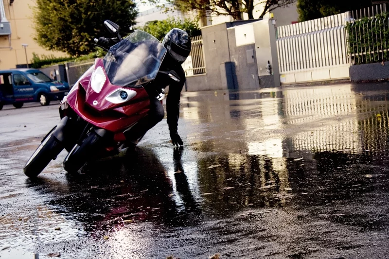 Do not try this at home, particularly not on a motorcycle