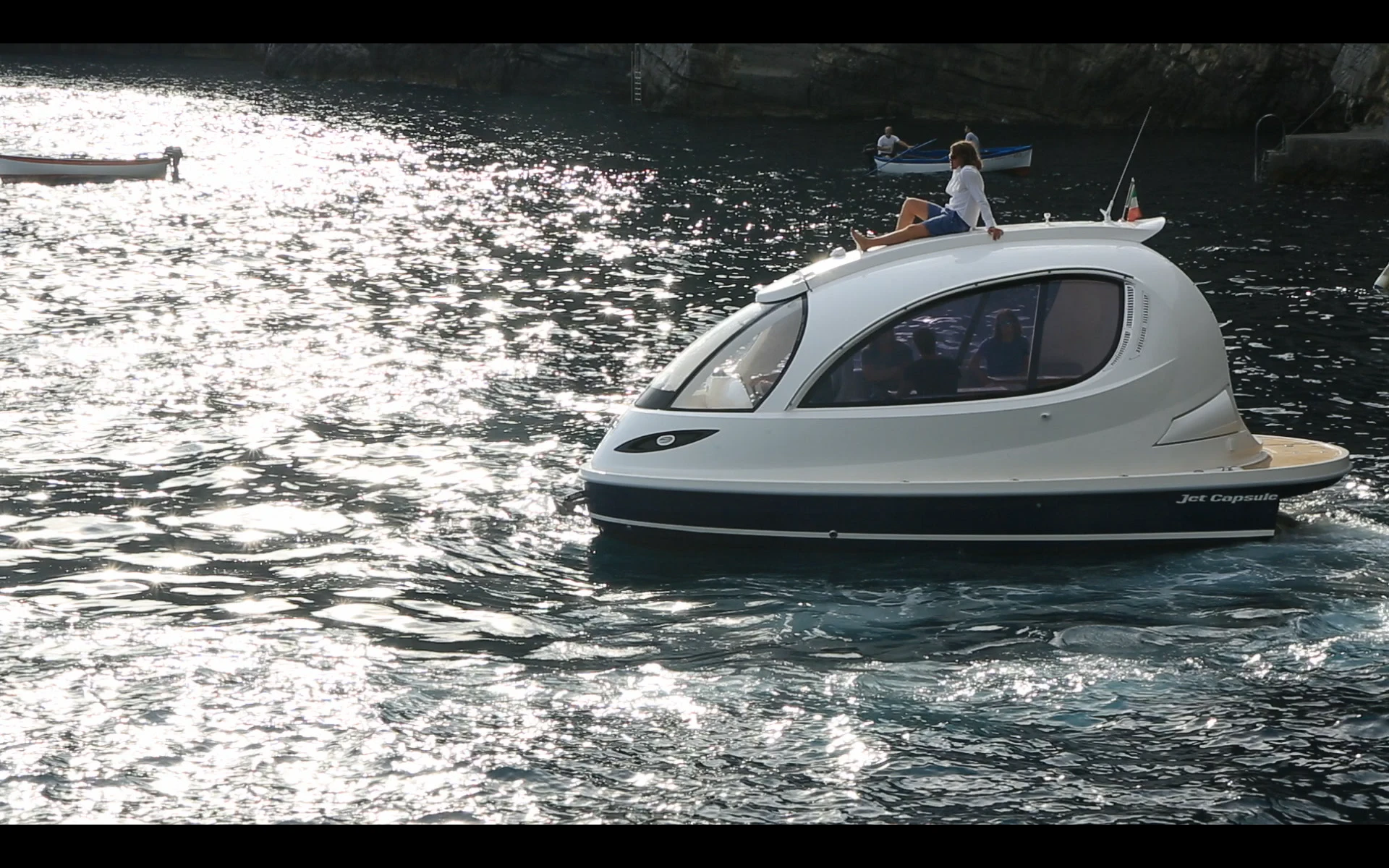 Jet Capsule passengers enjoying the Mediterranean sea