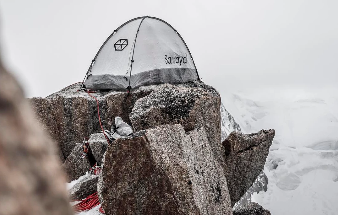 Radical 1.5-lb Dyneema tent carries lighter than the clouds below it
