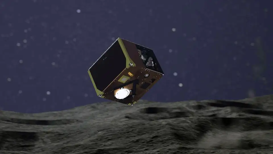 The MASCOT lander was ejected from the Hayabusa 2 spacecraft at an altitude of 51 m