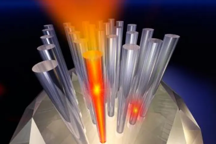 A diamond-based nanowire device (Illustrated by Jay Penni)