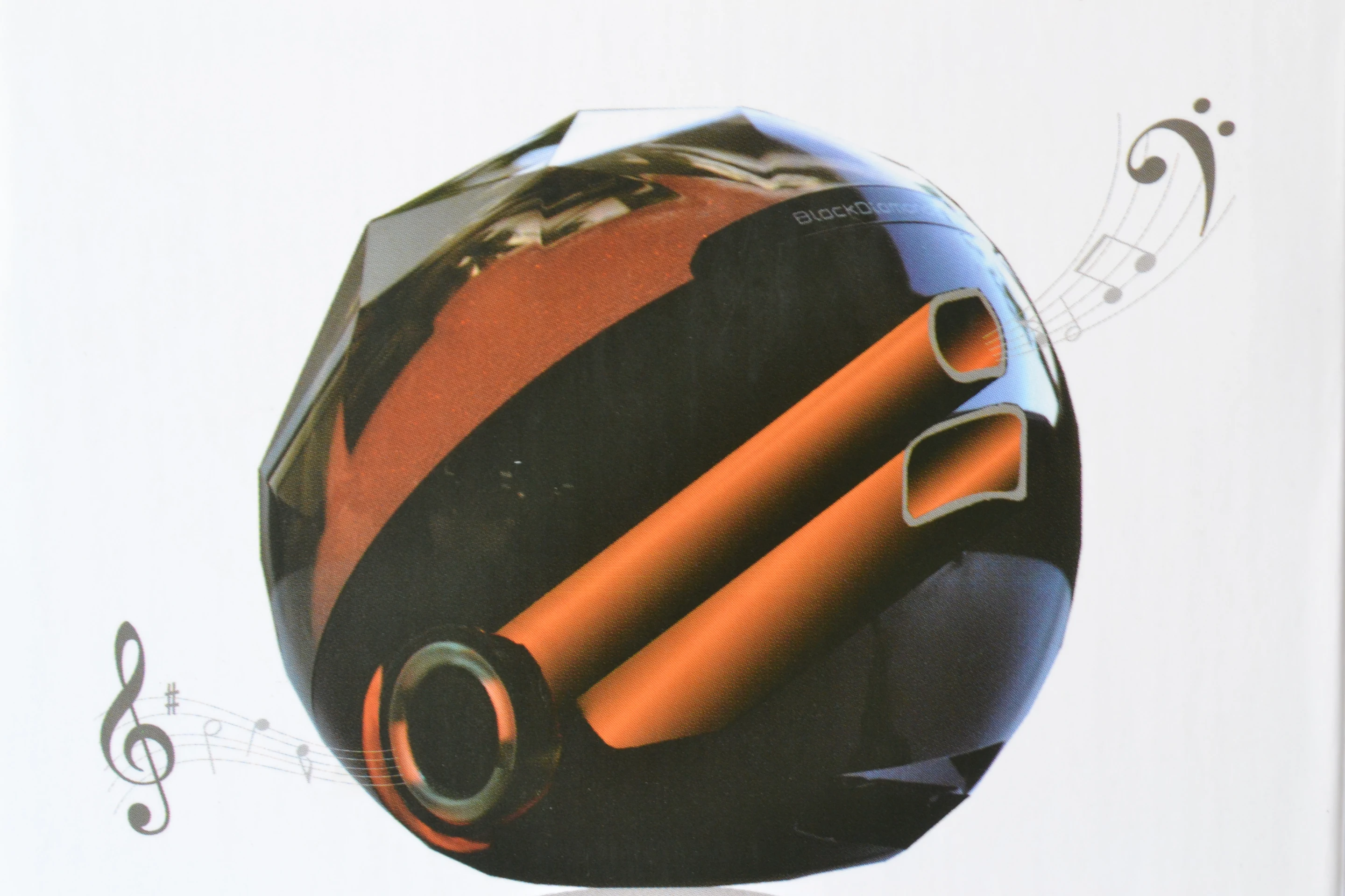 A bass resonant tube runs from the speakers at the bottom and up through the back of the unit