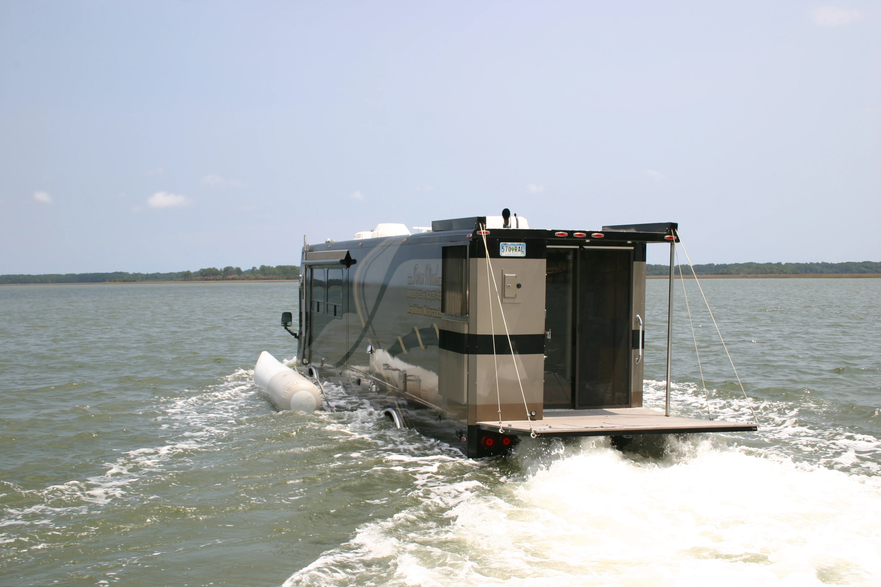 RV camping on the water