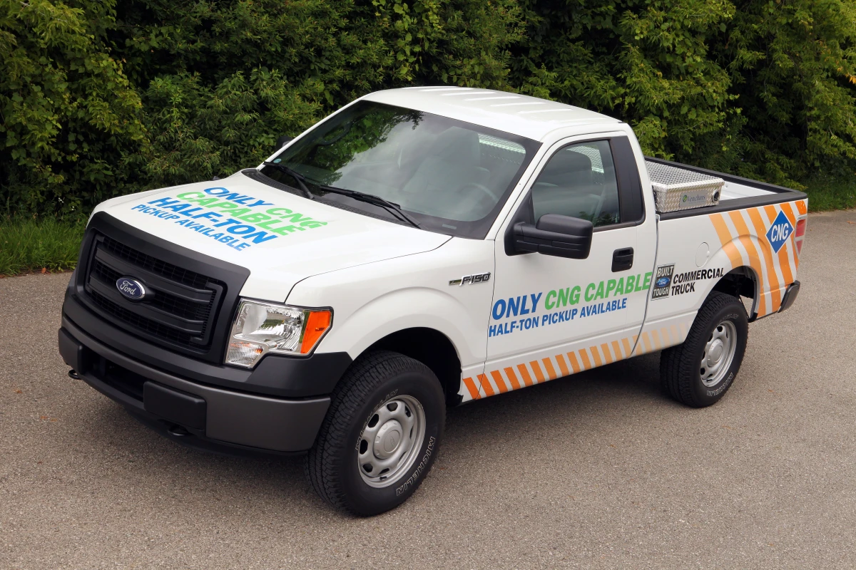 Ford says that the F-150 is the only half-ton pickup truck to offer the LPG/CNG option