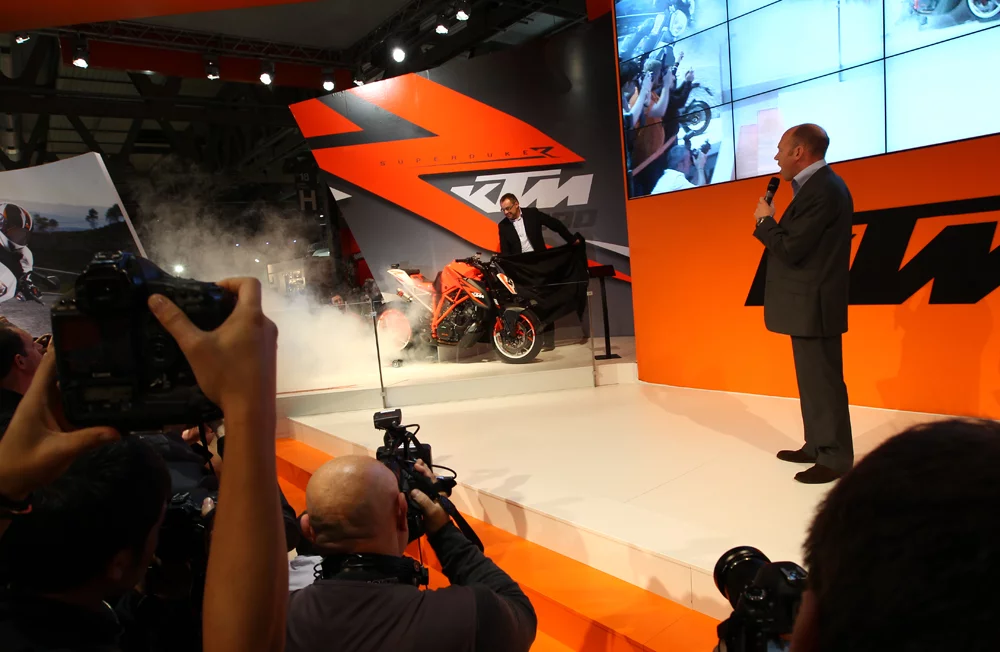 Designer Gerald Kiska, the person behind the design and styling of the 1290 Super Duke R prototype (and every other major KTM in recent times), pulls the wraps off his baby