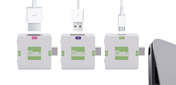 Cusby's design ensures that there is always a free USB-C port available