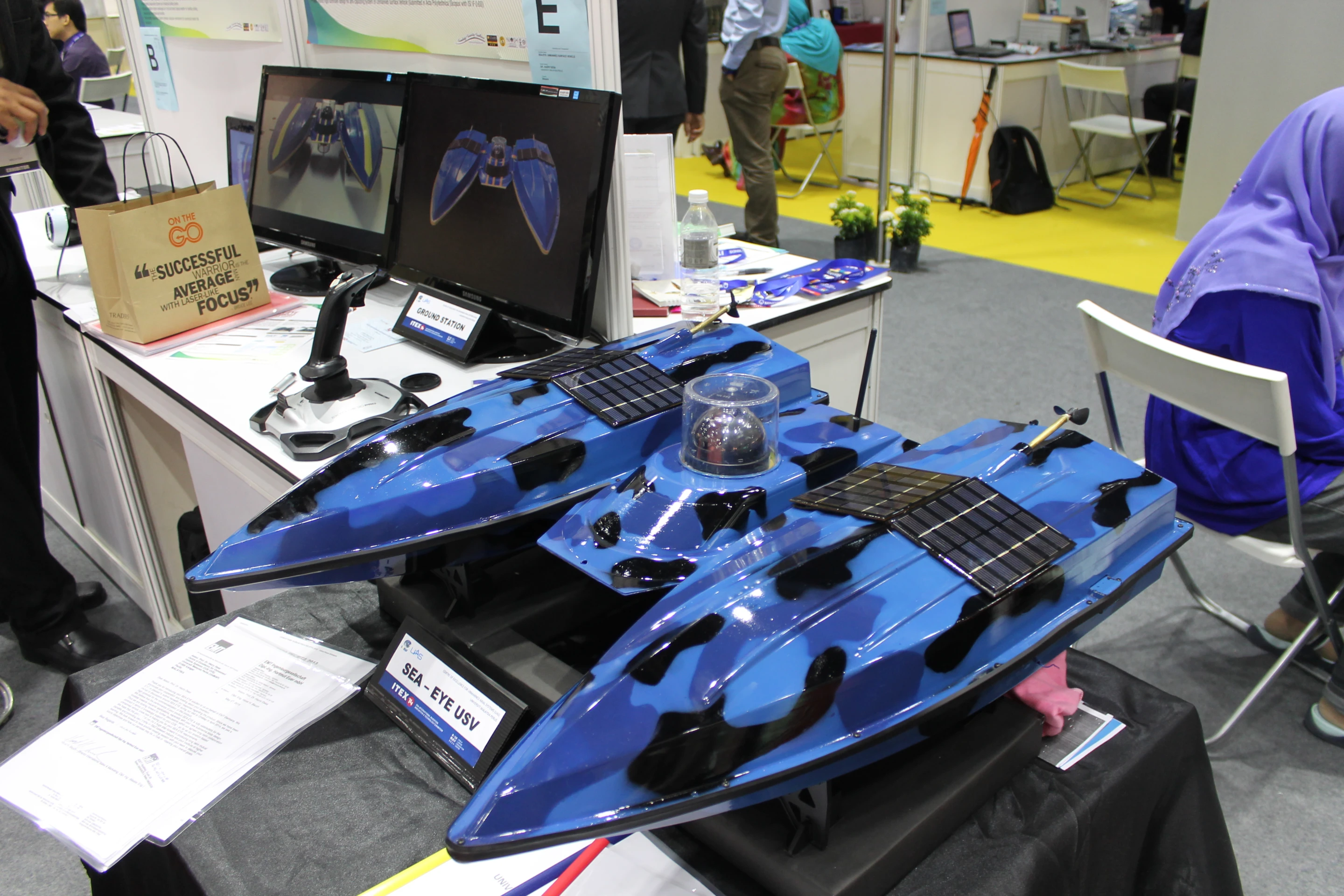 The catamaran-like design features two hulls that give it more stability in the water (Photo: UniMAP)