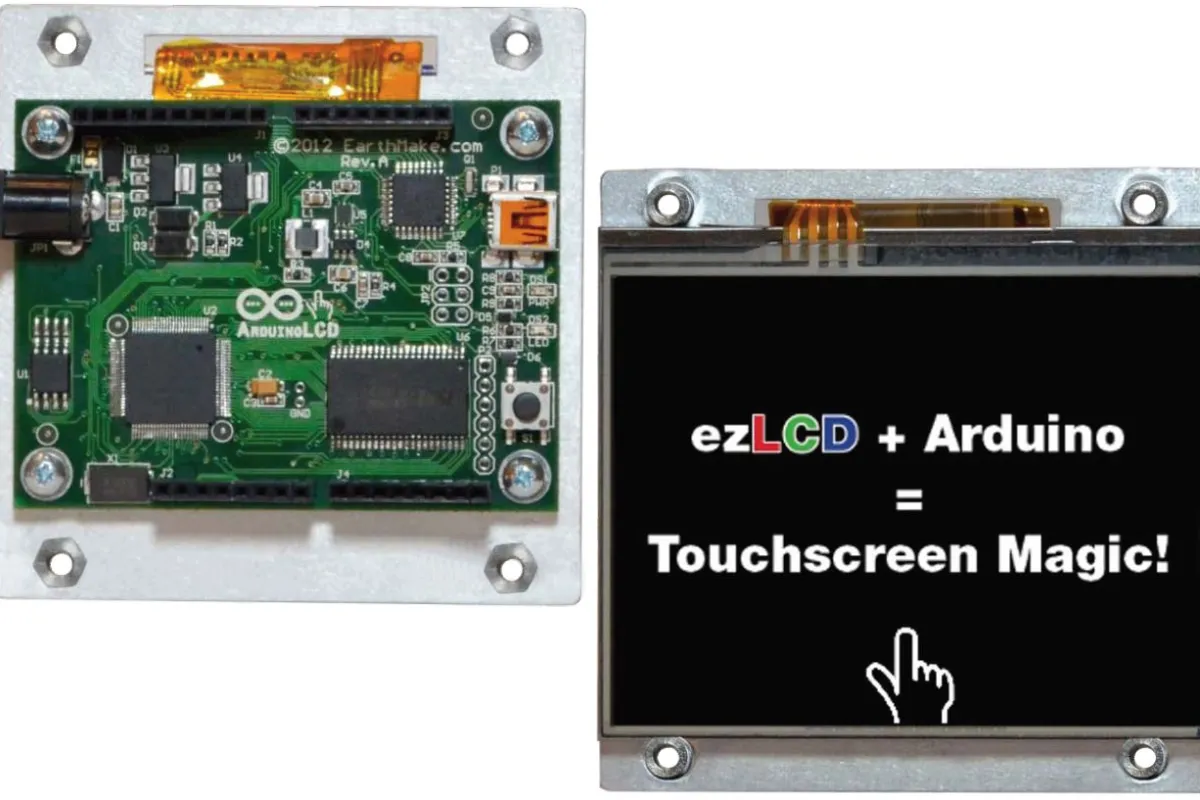 The ArduinoLCD is a touchscreen designed for use with the Arduino microcomputer