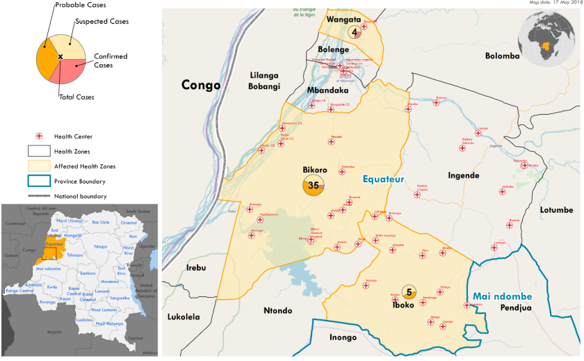 The hotspot of the outbreak is the town of Bikoro