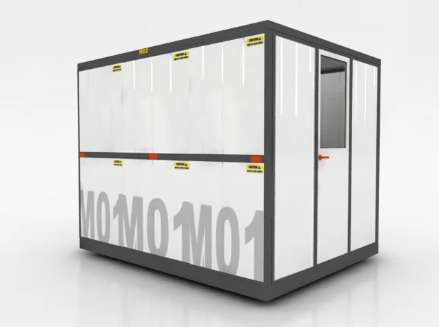 The designers claim that three people can put up the Modularflex in 30 minutes