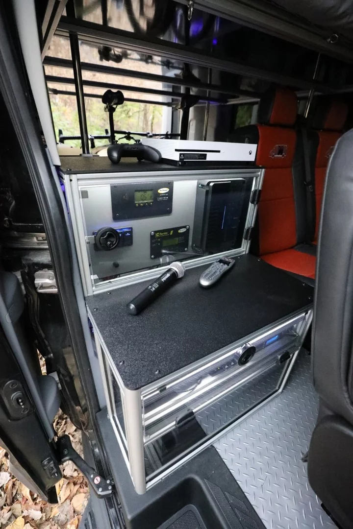 With tie-down track all over, and easily removed modules, VanDoIt creates super-versatile camper/adventure/everyday vans