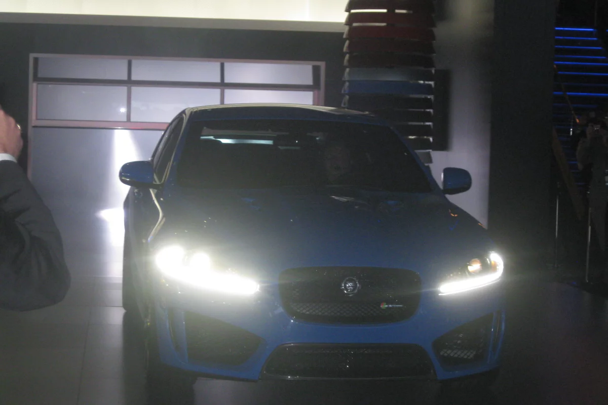 The blue XFR-S comes into full view