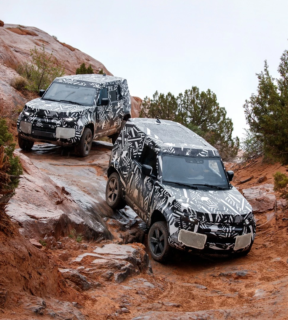 The new Defender meets the rocky terrain of Moab, Utah